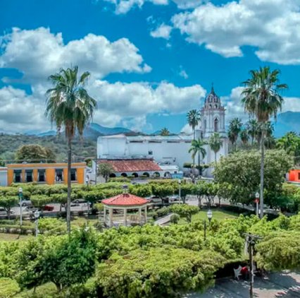 Vista aérea de el pueblo mágico de San Ignacio